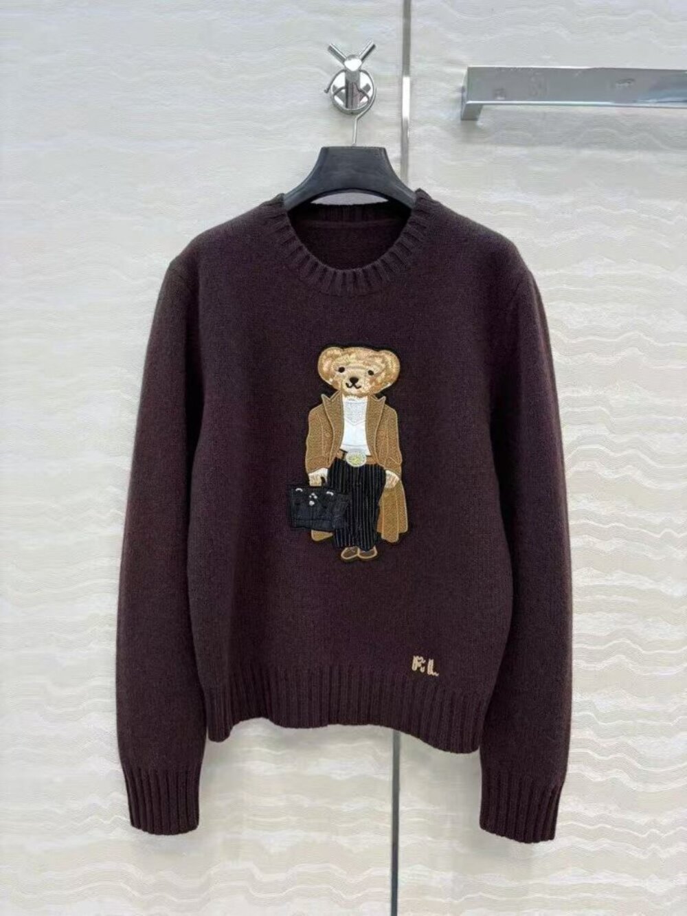 Polo Ralph Lauren Chocolate Western Cowboy Polo Bear Sweater